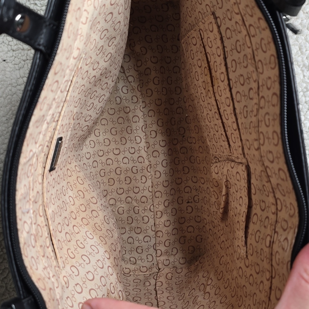 GUESS Black and Gray Signature Tote Bag - Picture 4 of 7